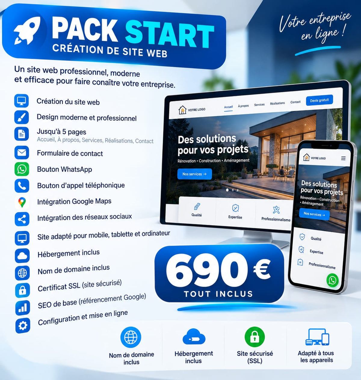 Pack Start — Création de Site Web
