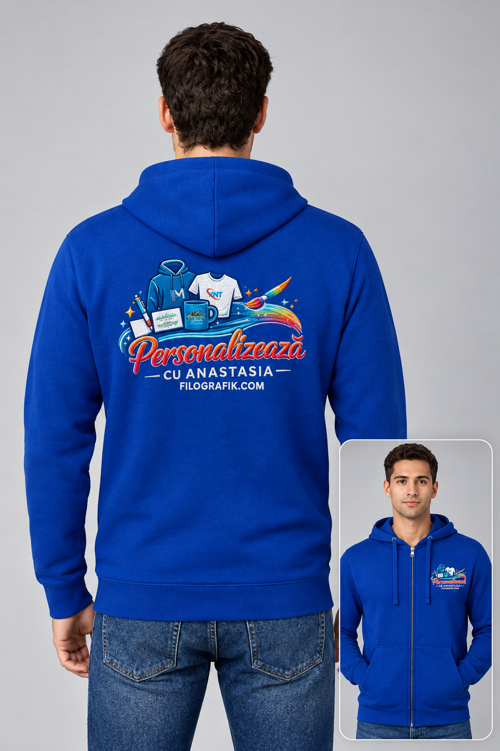 JK297 brodat Royal Blue