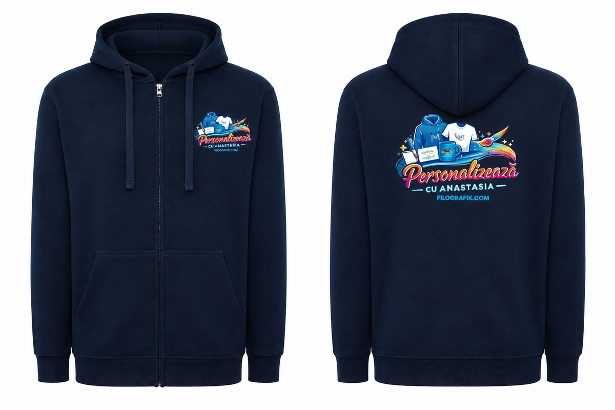 JK297 Navy cu logo pe piept și spate