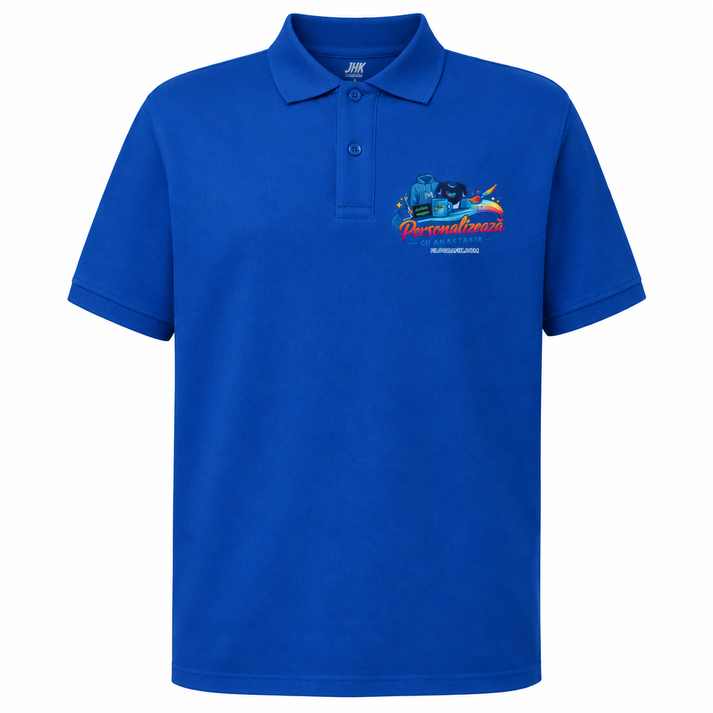 Polo albastru regal cu logo Filografik