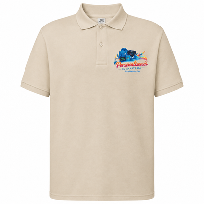 Polo bej nisipiu cu logo Filografik