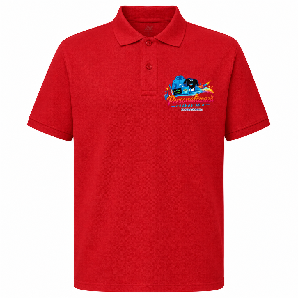 Polo roșu cu logo Filografik