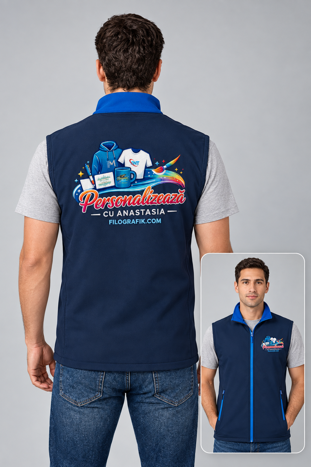 RS232 brodat Navy/Royal
